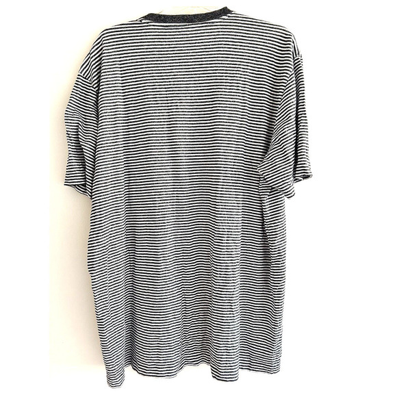 Psycho Bunny | Men's Gray Short Sleeve V-Neck Striped T-Shirt Size 8 - Picture 4 of 8